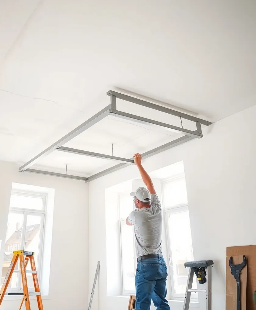 Plâtrier-plaquiste au travail en Haute-Garonne